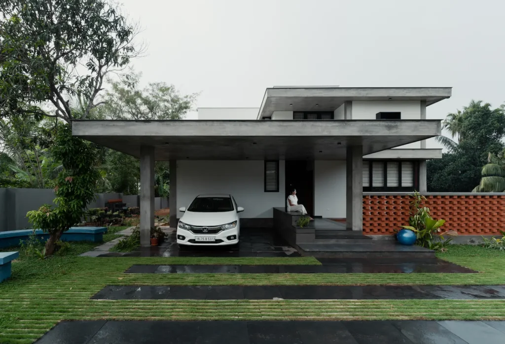 Exterior view 10 of Voids in Thread: A Close-Knit Home in Peringavu Thrissur